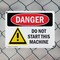 Signmission Do Not Start This Machine Danger Sign, Plastic, 10in W x 7in L, 2PK OS-2PACK-DS-P-710-L-1171 - alternate 2